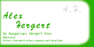 alex hergert business card